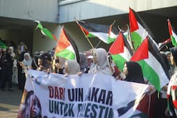 Aksi Bela Palestina Bergema di UIN Jakarta