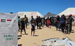 BAZNAS RI Dirikan Tenda Darurat dan Toilet Umum bagi Masyarakat Gaza di Rafah