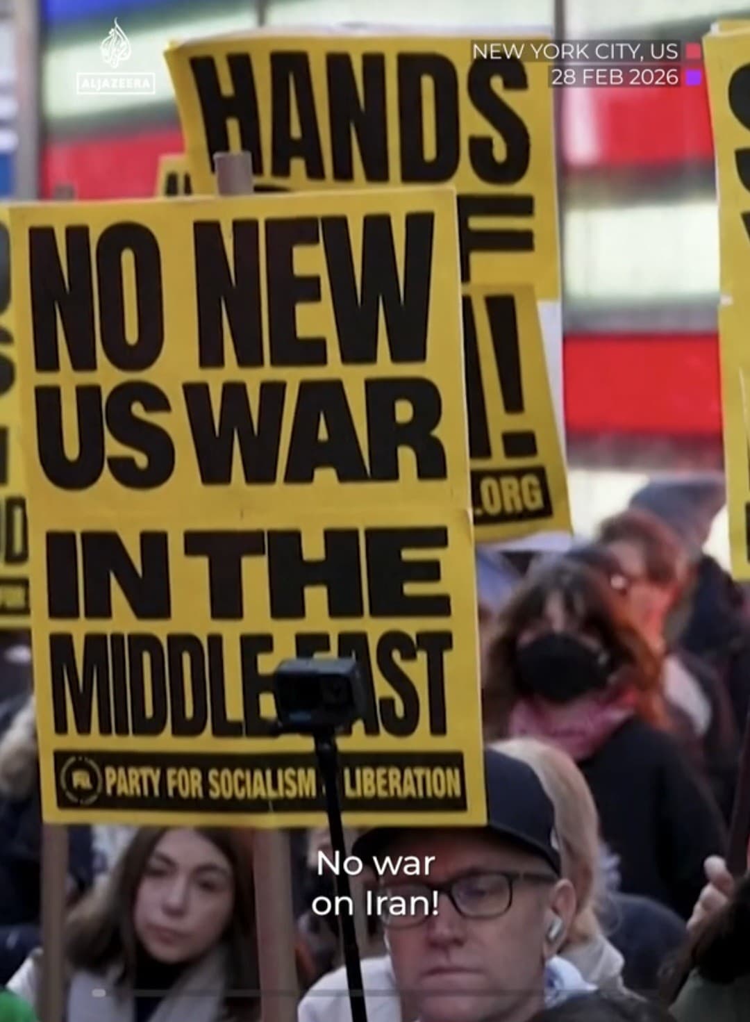 Warga New York Protes Serangan AS Terhadap Iran Warga New York Protes Serangan AS Terhadap Iran