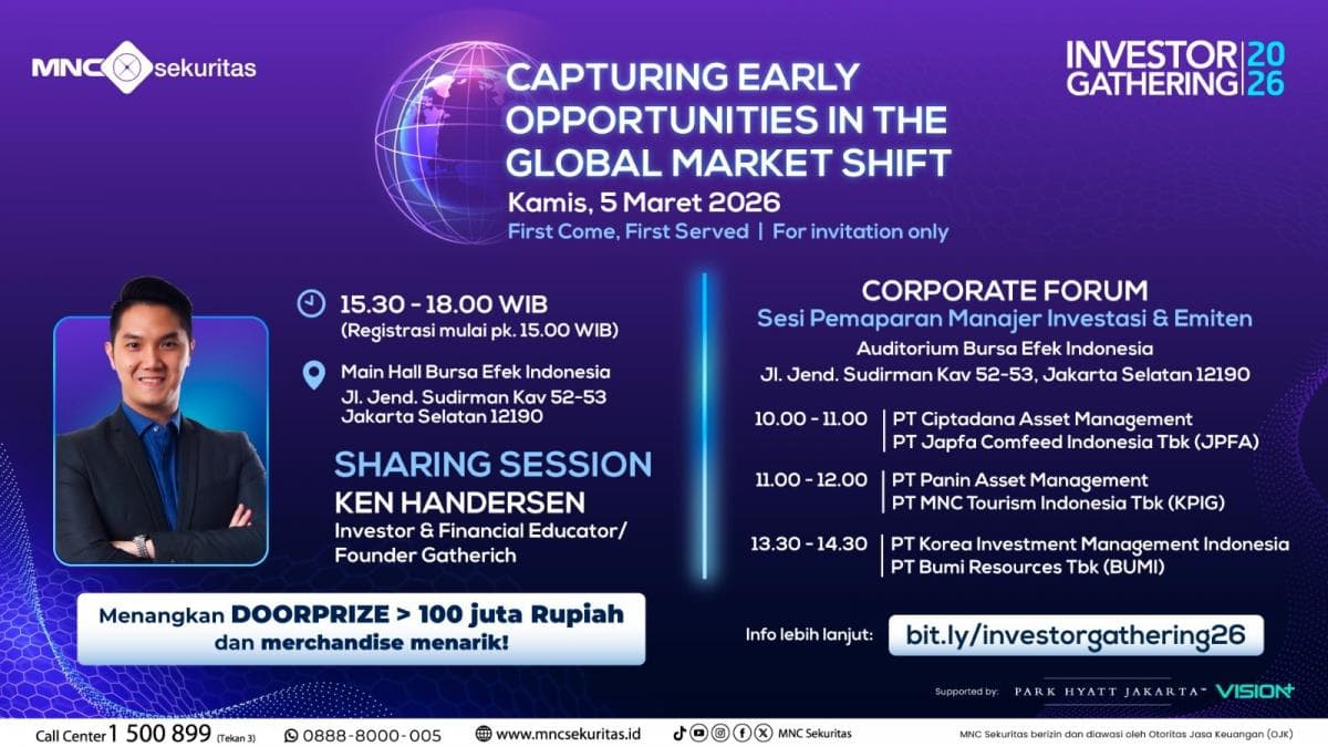 MNC Sekuritas Siap Gelar Investor Gathering 2026 Ajak Investor Tangkap Peluang Investasi MNC Sekuritas Siap Gelar Investor Gathering 2026 Ajak Investor Tangkap Peluang Investasi