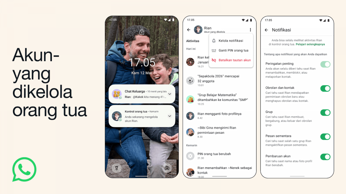 WhatsApp Luncurkan Akun Khusus Anak, Orang Tua Dapat Ikut Awasi Komunikasi WhatsApp Luncurkan Akun Khusus Anak, Orang Tua Dapat Ikut Awasi Komunikasi