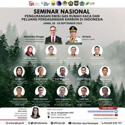 OJK Gelar Seminar Nasional Pengurangan Emisi dan Perdagangan Karbon di Indonesia OJK Gelar Seminar Nasional Pengurangan Emisi dan Perdagangan Karbon di Indonesia
