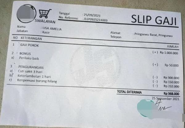 Simak Contoh Slip Gaji Karyawan Toko Simak Contoh Slip Gaji Karyawan Toko