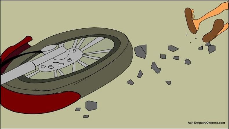 Kecelakaan Motor di Ungaran Semarang, IRT Bonceng Anak Masuk Parit 3 Meter Kecelakaan Motor di Ungaran Semarang, IRT Bonceng Anak Masuk Parit 3 Meter