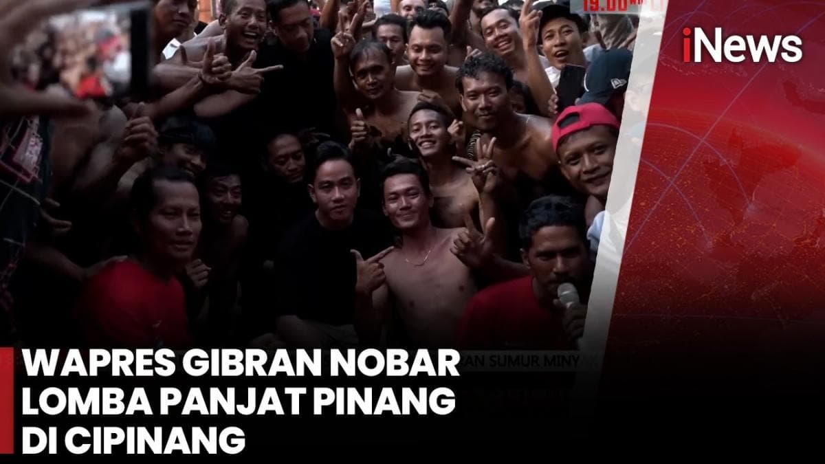 Gibran Rakabuming Hadiri Panjat Pinang di Jakarta Timur, Warga Antusias Gibran Rakabuming Hadiri Panjat Pinang di Jakarta Timur, Warga Antusias