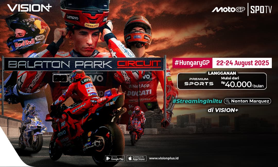 Jadwal Lengkap MotoGP Hungaria 2025 di Balaton Park, Tonton Live di Vision+ Jadwal Lengkap MotoGP Hungaria 2025 di Balaton Park, Tonton Live di Vision+