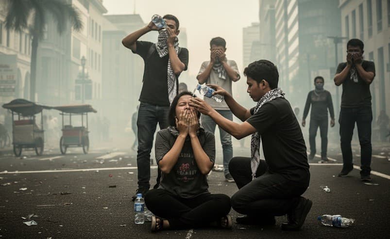 Jangan Panik, Begini Cara Aman Atasi Efek Gas Air Mata Jangan Panik, Begini Cara Aman Atasi Efek Gas Air Mata