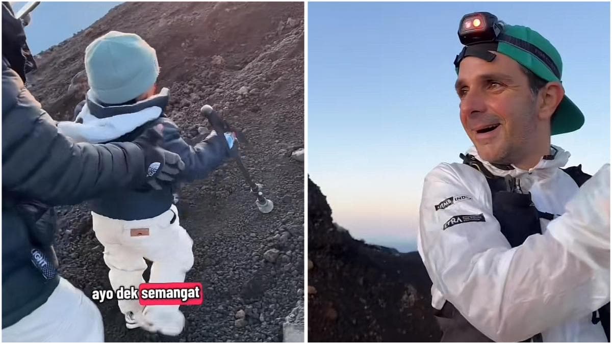 Viral Bocah 3 Tahun Berhasil Sampai di Puncak Gunung Rinjani, Bule pun Kagum! Viral Bocah 3 Tahun Berhasil Sampai di Puncak Gunung Rinjani, Bule pun Kagum!