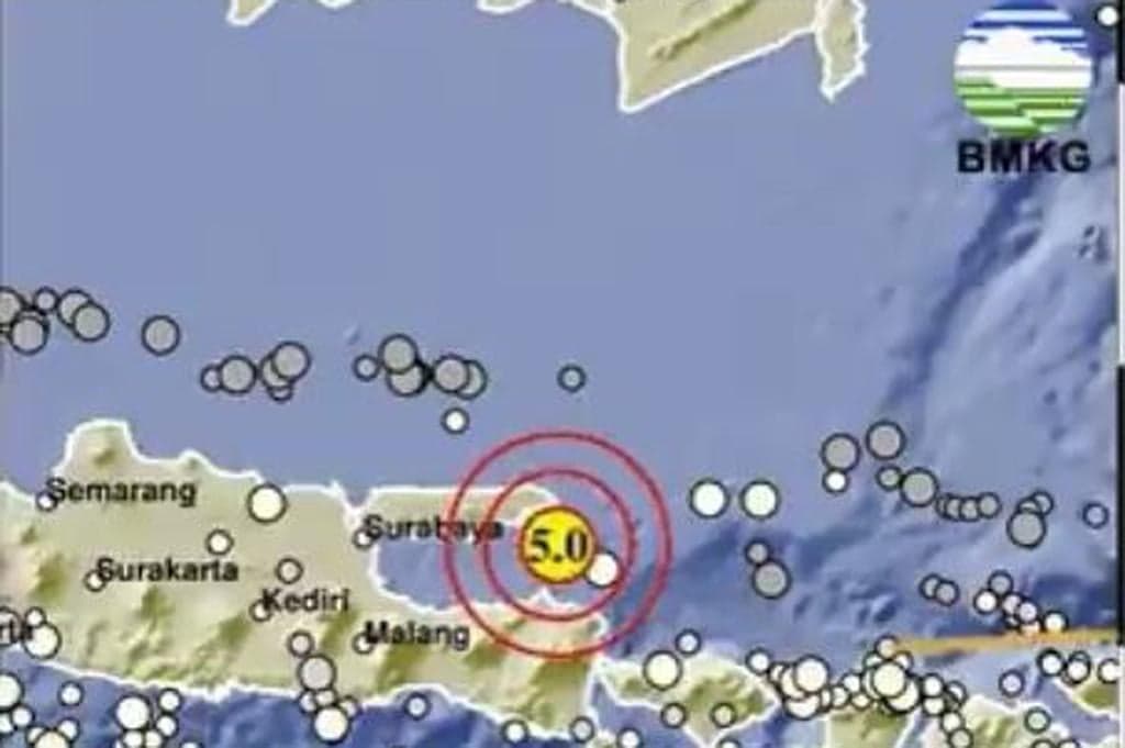 Gempa Sumenep M5,0 Terasa Cukup Kuat di Pasuruan hingga Malang Gempa Sumenep M5,0 Terasa Cukup Kuat di Pasuruan hingga Malang