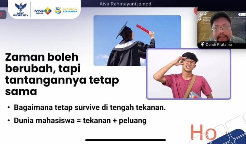 MNC University dan Alumni Kalteng Maju Festival Gelar Webinar Strategi Kuliah dan Hidup Seimbang MNC University dan Alumni Kalteng Maju Festival Gelar Webinar Strategi Kuliah dan Hidup Seimbang