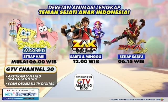GTV Hadir di Channel 30, Deretan Animasi Siap Temani si Kecil Setiap Hari GTV Hadir di Channel 30, Deretan Animasi Siap Temani si Kecil Setiap Hari