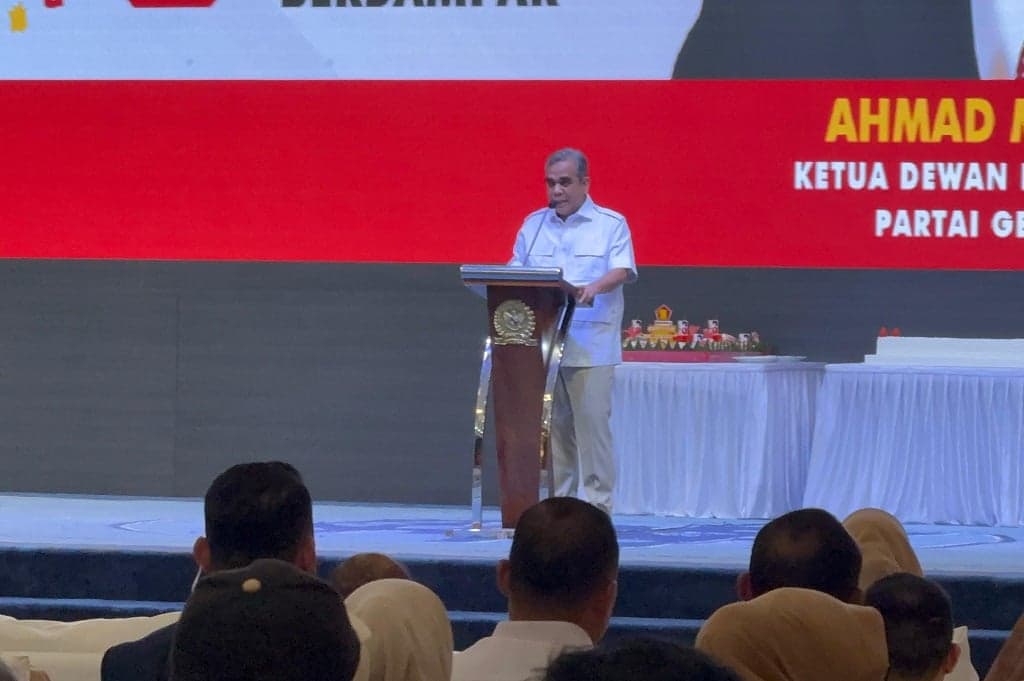 Muzani di HUT ke-18 Gerindra: Prabowo Presiden Dua Periode! Muzani di HUT ke-18 Gerindra: Prabowo Presiden Dua Periode!