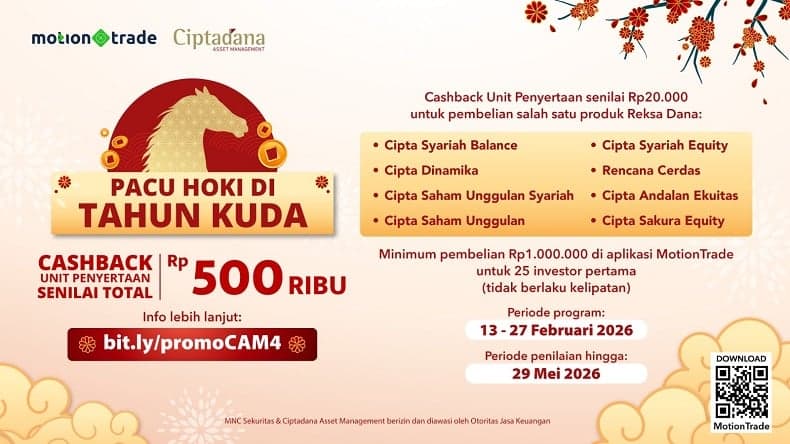 Sambut Imlek, MNC Sekuritas-Ciptadana Asset Management Hadirkan Promo Pacu Hoki di Tahun Kuda Sambut Imlek, MNC Sekuritas-Ciptadana Asset Management Hadirkan Promo Pacu Hoki di Tahun Kuda