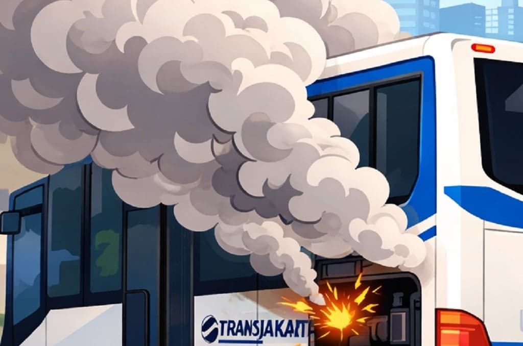 Kronologi Bus Transjakarta Keluar Asap di Halte Pancoran, Bikin Penumpang Panik Kronologi Bus Transjakarta Keluar Asap di Halte Pancoran, Bikin Penumpang Panik