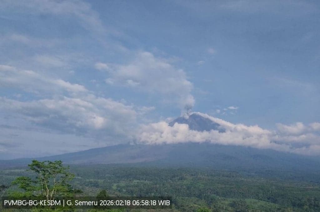 Gunung Semeru Erupsi Hari Ini, Tinggi Kolom Abu Capai 800 Meter Gunung Semeru Erupsi Hari Ini, Tinggi Kolom Abu Capai 800 Meter