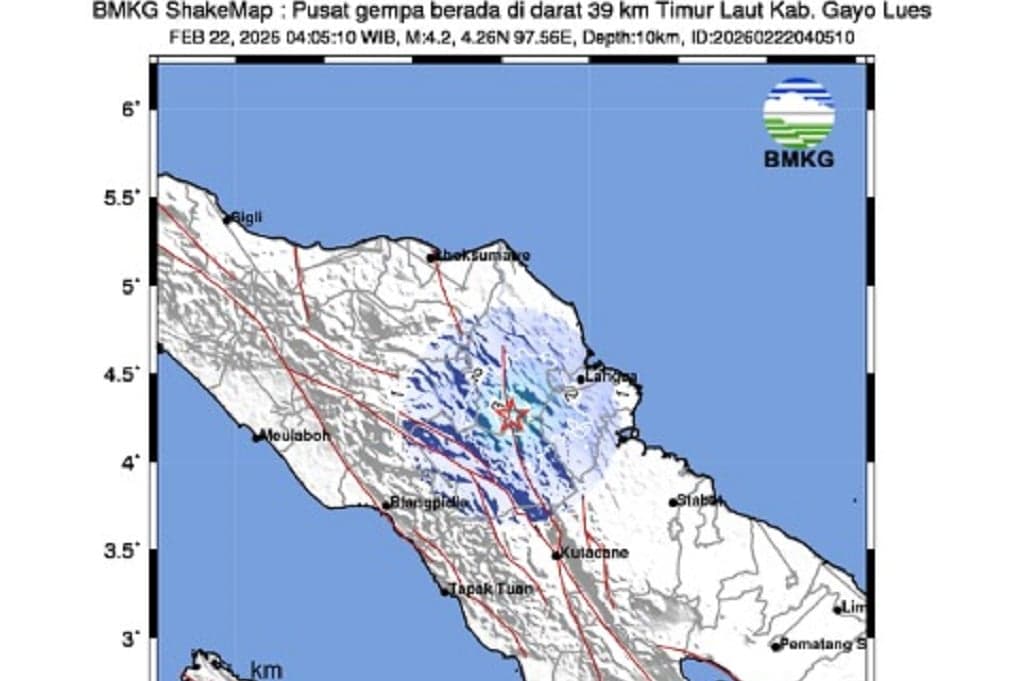 Gayo Lues Aceh Diguncang 6 Gempa dalam 24 Jam, Terbesar Magnitudo 4,2 Gayo Lues Aceh Diguncang 6 Gempa dalam 24 Jam, Terbesar Magnitudo 4,2