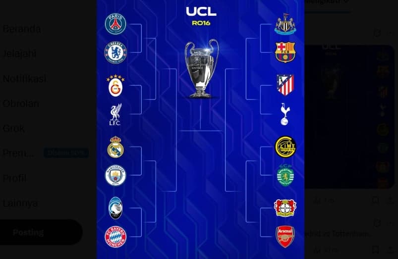 Hasil Drawing 16 Besar Liga Champions: Real Madrid Vs Man City, PSG Tantang Chelsea Hasil Drawing 16 Besar Liga Champions: Real Madrid Vs Man City, PSG Tantang Chelsea