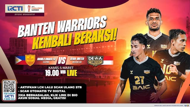 Live RCTI! Dewa United FC Vs Manila Digger FC di Perempat Final AFC Challenge League Live RCTI! Dewa United FC Vs Manila Digger FC di Perempat Final AFC Challenge League
