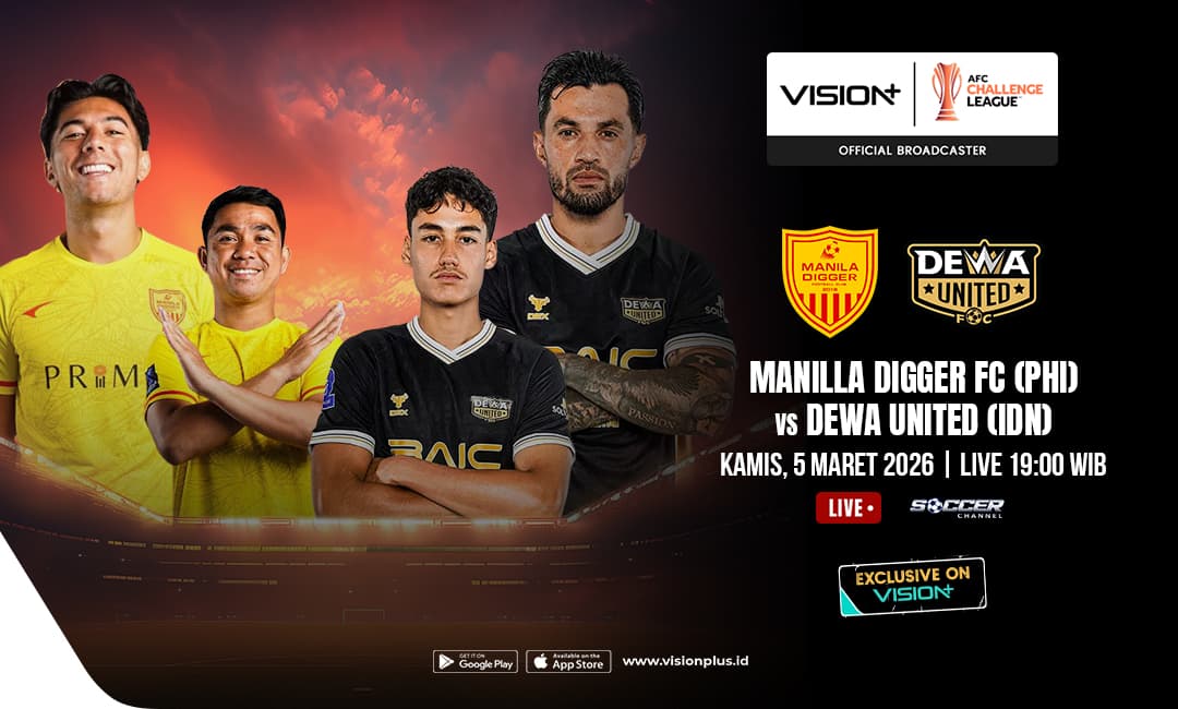 Jadwal dan Link Live Streaming Manila Digger FC vs Dewa United di AFC Challenge League 2026, Tonton di VISION+ Malam Ini Jadwal dan Link Live Streaming Manila Digger FC vs Dewa United di AFC Challenge League 2026, Tonton di VISION+ Malam Ini