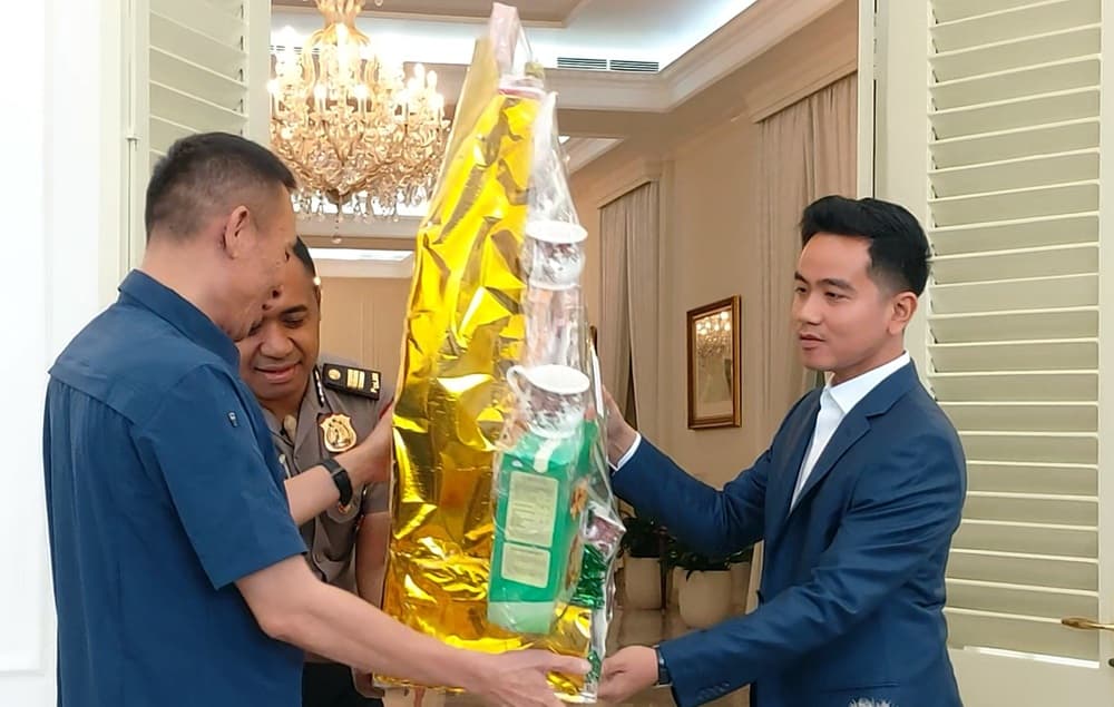 Gibran Beri Parsel Besar ke Rismon usai Pertemuan di Istana Wapres Gibran Beri Parsel Besar ke Rismon usai Pertemuan di Istana Wapres