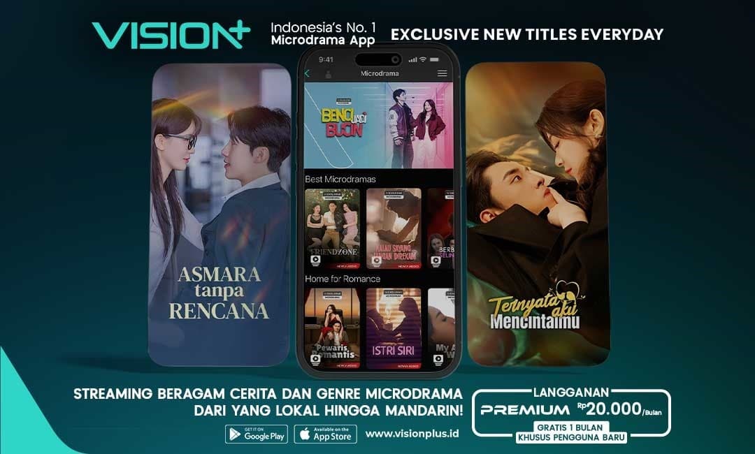 VISION+ Hadirkan Microdrama Lokal hingga Mandarin dengan Beragam Genre Terlengkap! VISION+ Hadirkan Microdrama Lokal hingga Mandarin dengan Beragam Genre Terlengkap!