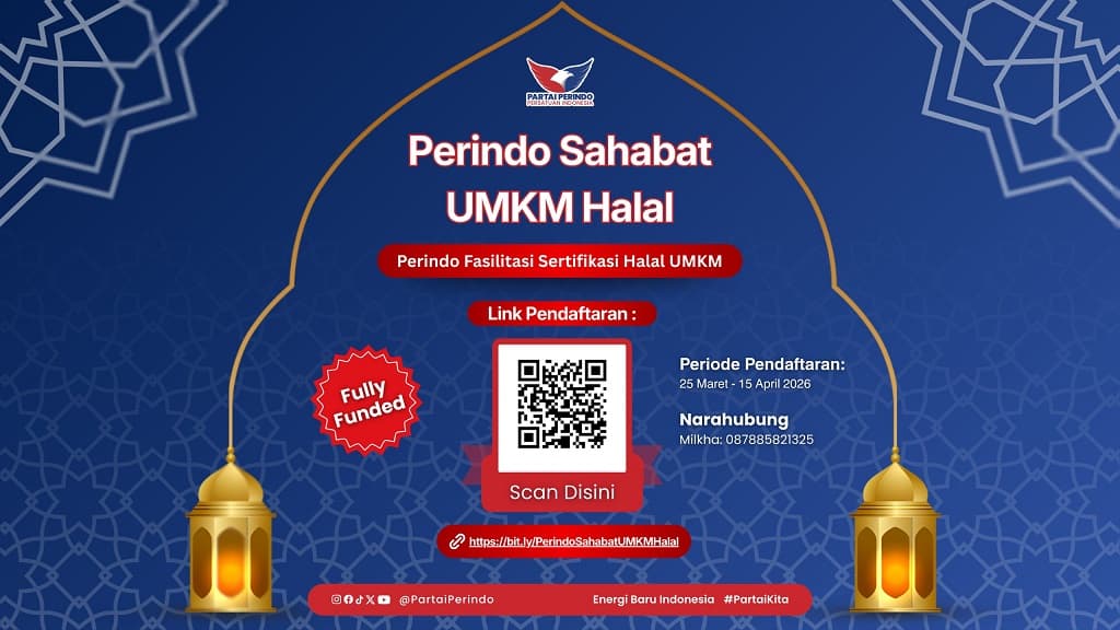 Perindo Hadirkan Program Sertifikasi Halal untuk UMKM, Bangun Kepercayaan Konsumen ke Penguatan Ekonomi Rakyat Perindo Hadirkan Program Sertifikasi Halal untuk UMKM, Bangun Kepercayaan Konsumen ke Penguatan Ekonomi Rakyat