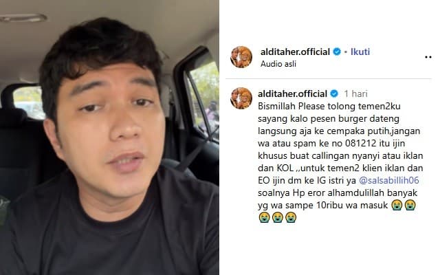 Bagikan Nomor WA, Ponsel Aldi Taher Ngehang Diserbu 10.000 Pesan dari Netizen Bagikan Nomor WA, Ponsel Aldi Taher Ngehang Diserbu 10.000 Pesan dari Netizen