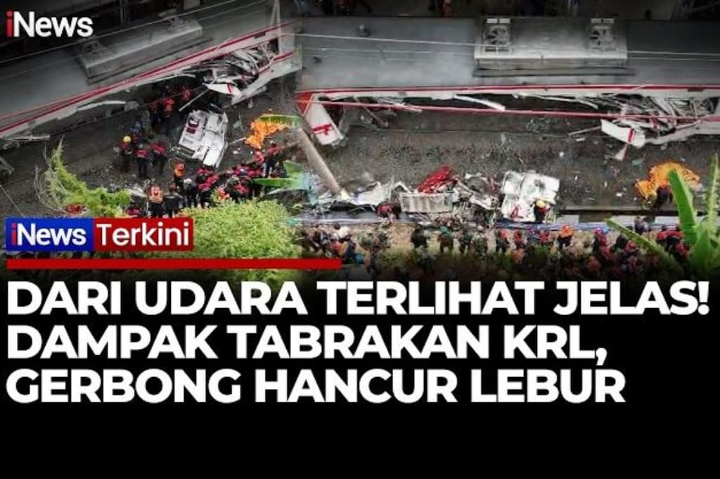 Mengerikan! Video Pantauan Udara Gerbong KRL Hancur usai Ditabrak KA Argo Bromo di Bekasi Mengerikan! Video Pantauan Udara Gerbong KRL Hancur usai Ditabrak KA Argo Bromo di Bekasi