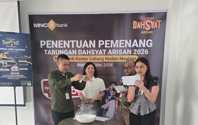 MNC Bank Kantor Cabang (KC) Medan Maulana kembali menggelar pengundian program Tabungan Dahsyat Arisan MNC Bank Kantor Cabang (KC) Medan Maulana kembali menggelar pengundian program Tabungan Dahsyat Arisan