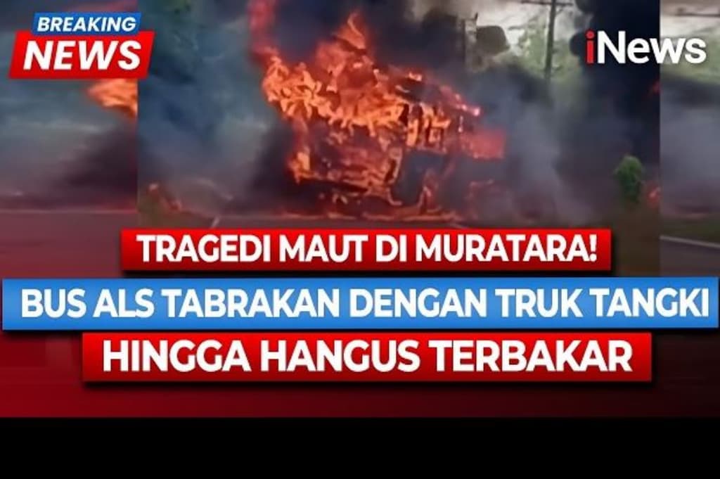 Kecelakaan Bus ALS dan Truk Tangki Meledak Terbakar di Sumsel, 16 Orang Tewas Kecelakaan Bus ALS dan Truk Tangki Meledak Terbakar di Sumsel, 16 Orang Tewas