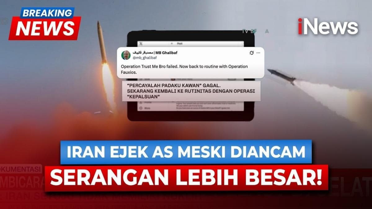 Terus Diancam Dibombardir, Iran Ejek Operasi Militer Amerika Serikat Terus Diancam Dibombardir, Iran Ejek Operasi Militer Amerika Serikat