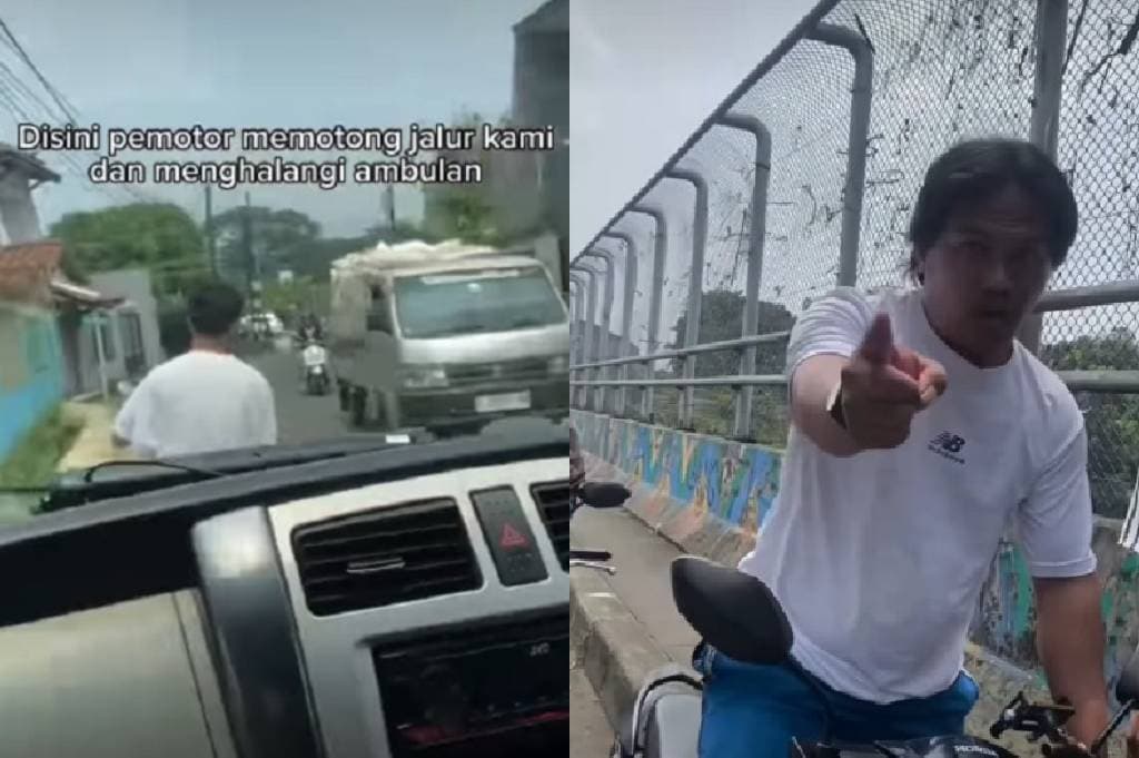 Viral Pemotor Halangi Ambulans yang Hendak Jemput Pasien di Depok, Pelaku Ditangkap Viral Pemotor Halangi Ambulans yang Hendak Jemput Pasien di Depok, Pelaku Ditangkap