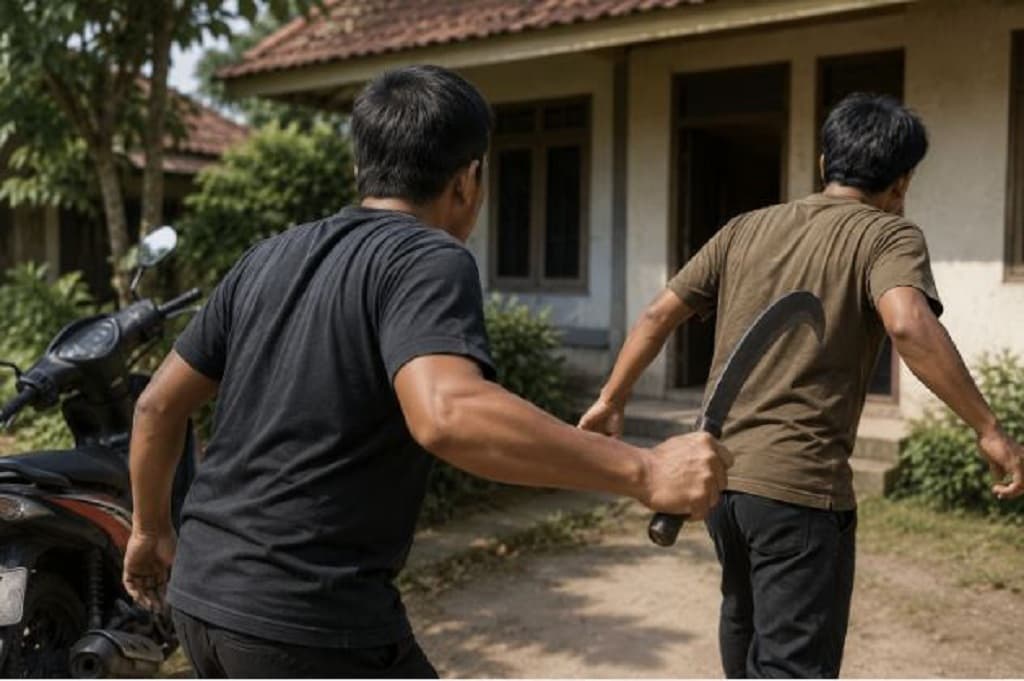 Rebutan Warisan, Kakak Bacok Adik Kandung Pakai Parang di Kampar Riau Rebutan Warisan, Kakak Bacok Adik Kandung Pakai Parang di Kampar Riau