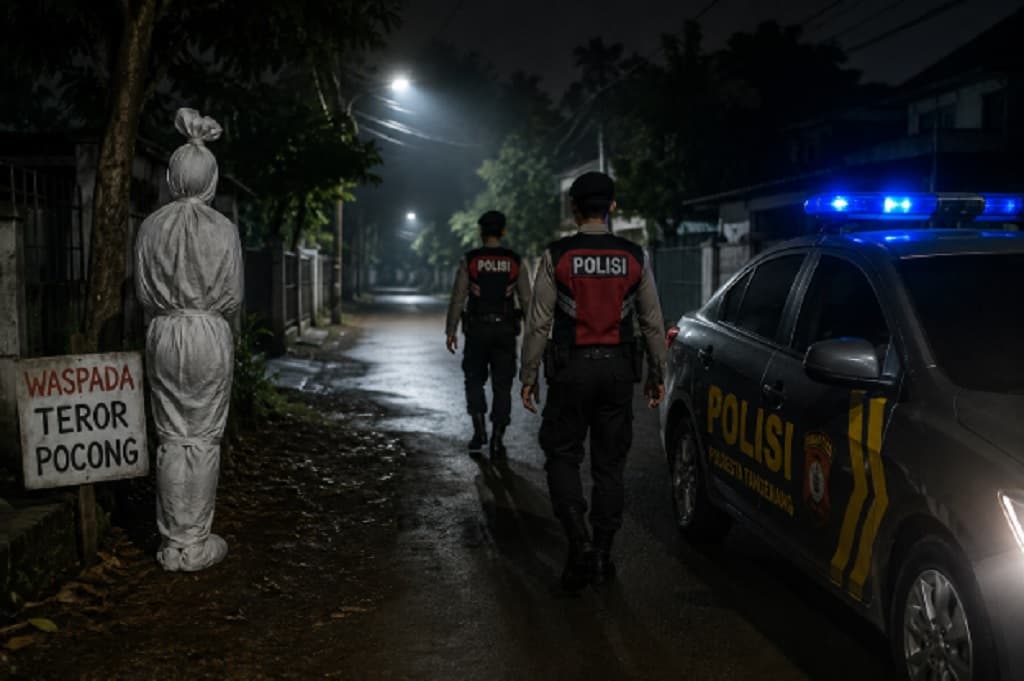 Viral Teror Pocong Resahkan Warga Tangerang, Polisi bakal Patroli Viral Teror Pocong Resahkan Warga Tangerang, Polisi bakal Patroli