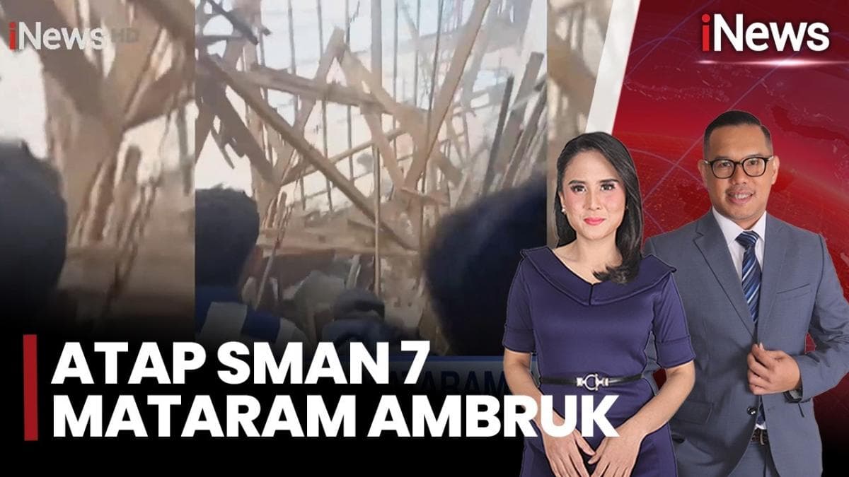 Atap SMAN 7 Mataram Ambruk, Lima Siswa Terluka Tertimpa Reruntuhan Atap SMAN 7 Mataram Ambruk, Lima Siswa Terluka Tertimpa Reruntuhan