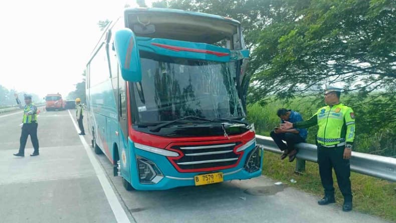 Kecelakaan Maut Bus Pariwisata dengan Truk di Tol Jombang-Mojokerto, 1 Orang Tewas 2 Luka Kecelakaan Maut Bus Pariwisata dengan Truk di Tol Jombang-Mojokerto, 1 Orang Tewas 2 Luka