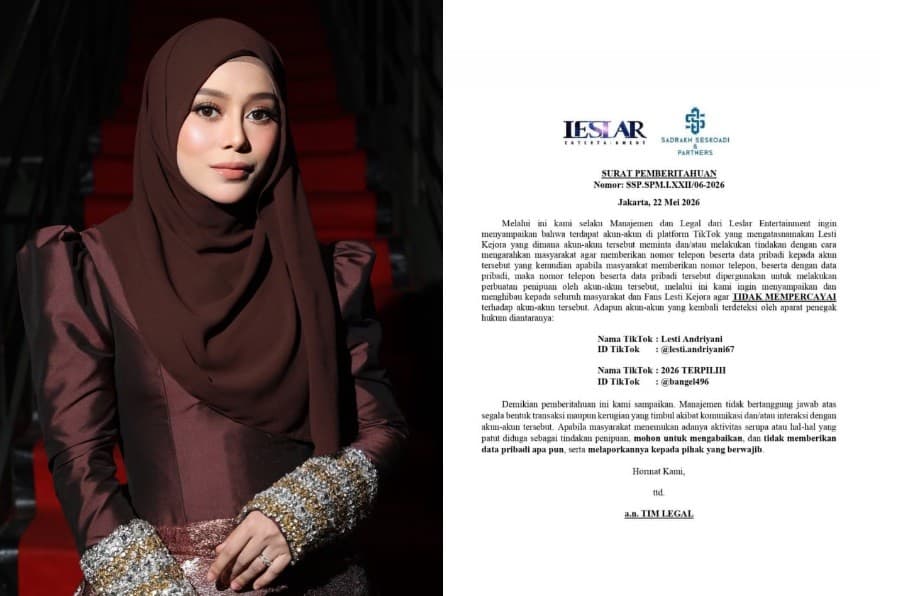 Lesti Kejora Murka Namanya Dicatut Penipu, Publik Diingatkan Jangan Sebar Data Pribadi Lesti Kejora Murka Namanya Dicatut Penipu, Publik Diingatkan Jangan Sebar Data Pribadi