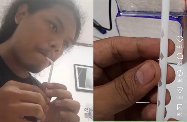 Viral! Pria Ini Sulap Sedotan Bekas Jadi Alat Musik, Suaranya Bikin Netizen Salah Fokus Viral! Pria Ini Sulap Sedotan Bekas Jadi Alat Musik, Suaranya Bikin Netizen Salah Fokus