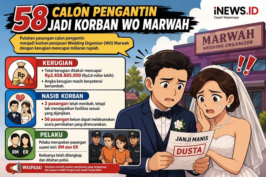 58 Calon Pengantin Jadi Korban Tipu WO Marwah di Jaktim, Kerugian Capai Rp2 Miliar Lebih 58 Calon Pengantin Jadi Korban Tipu WO Marwah di Jaktim, Kerugian Capai Rp2 Miliar Lebih