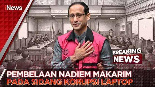 Nadiem Makarim Bacakan Pleidoi, Usai Dituntut 18 Tahun Penjara dalam Sidang Korupsi Chromebook Nadiem Makarim Bacakan Pleidoi, Usai Dituntut 18 Tahun Penjara dalam Sidang Korupsi Chromebook