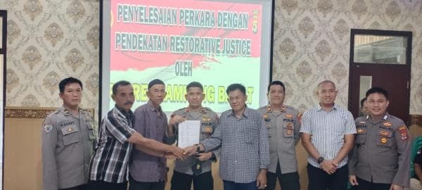 Polres Lampung Barat Selesaikan 2 Perkara Tindak Pidana Melalui Restoratif justice
