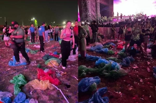 Sampah Jas Hujan Plastik Penuhi Area Konser Pasca HITC Jakarta Festival Head In The Clouds 2022