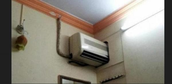 Hotel Super Murah dan Hemat, AC Split Dipakai untuk Dua Kamar Hotel Super Murah dan Hemat, AC Split Dipakai untuk Dua Kamar