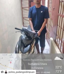 Polsek Hutaimbaru Tangkap Pelaku Ranmor Yang Lari ke Kabupaten Madina