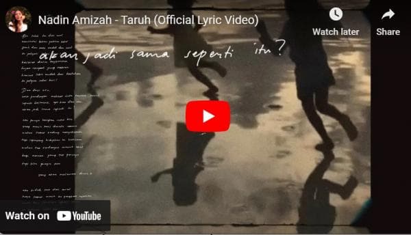 Baper, Lirik Lagu Taruh - Nadin Amizah Baper, Lirik Lagu Taruh - Nadin Amizah
