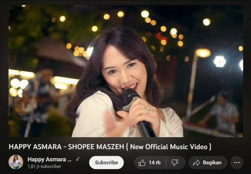 Perjalanan Karier Happy Asmara, Viral Bawakan Lagu Shopee Maszeh Perjalanan Karier Happy Asmara, Viral Bawakan Lagu Shopee Maszeh