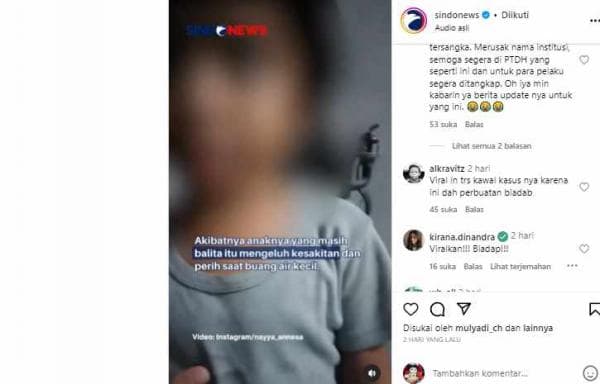 Kisah Pilu Menyayat Hati, Balita 4 tahun yang Dirudapaksa Bapak Kos Kisah Pilu Menyayat Hati, Balita 4 tahun yang Dirudapaksa Bapak Kos