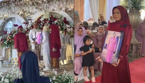 Banjir Air Mata! Pengantin Wanita Nangis Lihat Kakak Bawa Foto Mendiang Ibu saat Resepsi Nikah Banjir Air Mata! Pengantin Wanita Nangis Lihat Kakak Bawa Foto Mendiang Ibu saat Resepsi Nikah