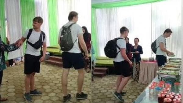 Viral di Medsos, Bule Senyum-senyum tapi Kebingungan Diajak Makan Kondangan Viral di Medsos, Bule Senyum-senyum tapi Kebingungan Diajak Makan Kondangan