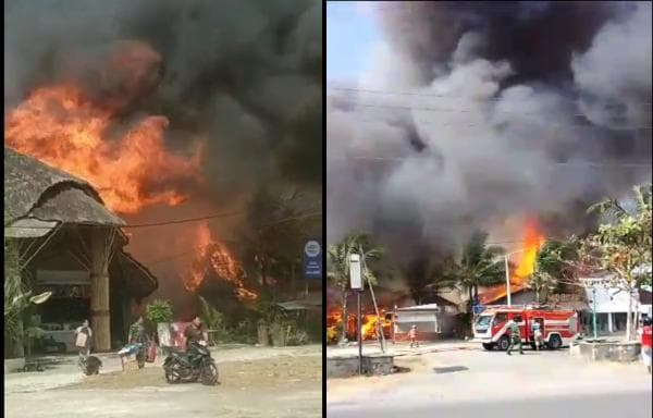 Kebakaran Hari Ini, 3 Kafe di Kampung Turis Pangandaran Ludes Terbakar Kebakaran Hari Ini, 3 Kafe di Kampung Turis Pangandaran Ludes Terbakar